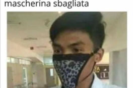mascherina sbagliata