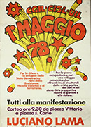 manifesto 1978 unitario - comizio di Luciano Lama in piazza San Carlo